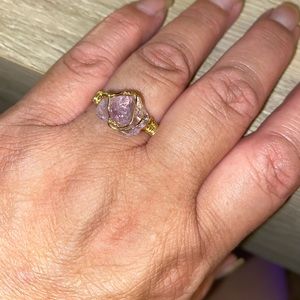 Genuine Raw Amethyst Ring 💍